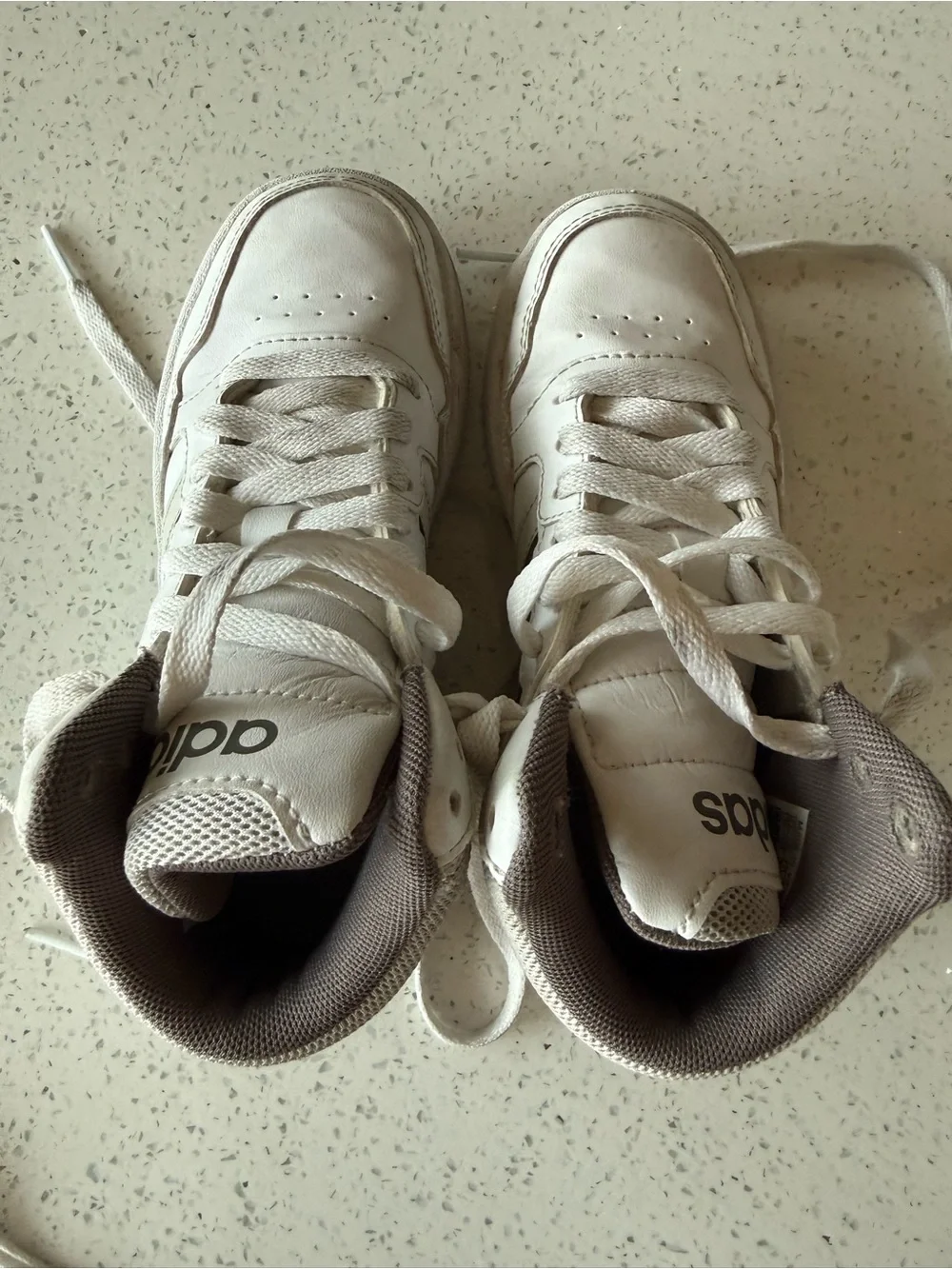 adidas Gray Kids High-Top Sneaker